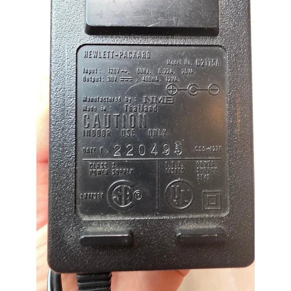 HP Hewlett-Packard C2175A AC Adapter‎ Power Supply 30V 400mA 9100-5124 E1